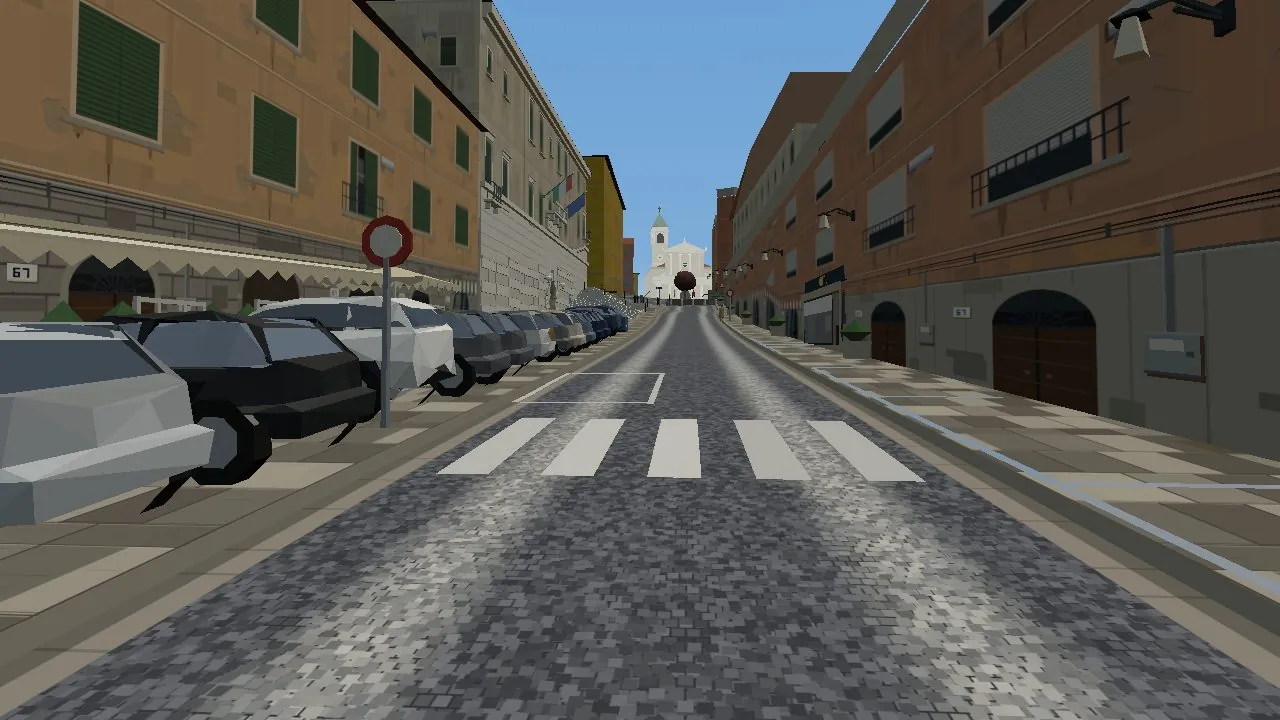 Via Italo Belardi in salita verso la chiesa di Santa Maria della Cima